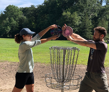 Dr. Zack playing disc golf
