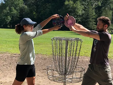 Dr. Zack playing disc golf