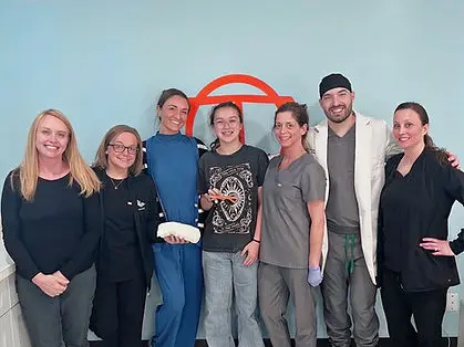 Happy orthodontic patient